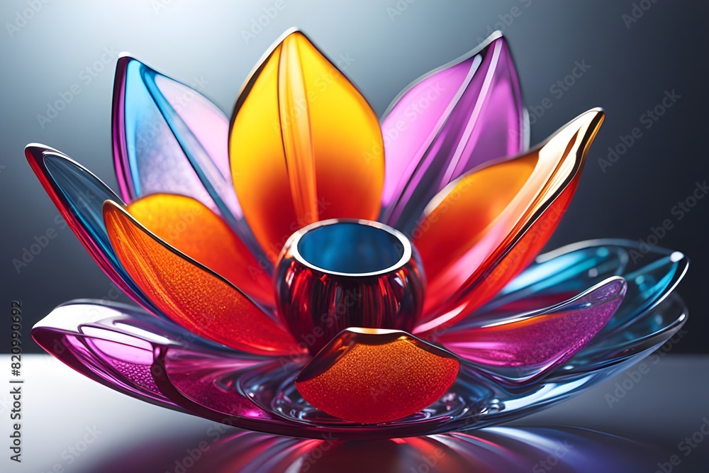 sparkling glass flower