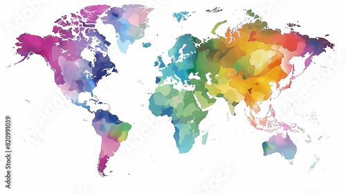 Dotted world map color world map Vector design illustration