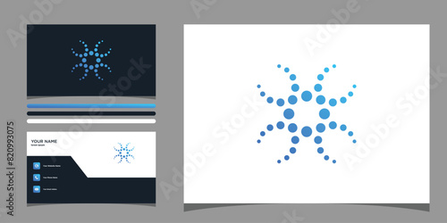 Modern molekul logo design. Premium Vector