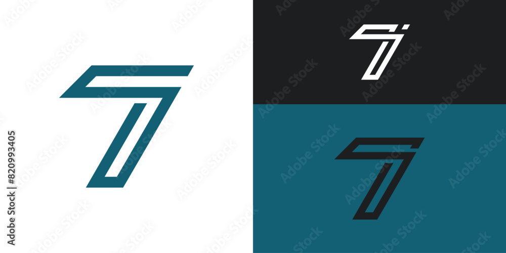 Number 7 logo design collection. Premium Vector Number 7 logo design collection. Premium Vector