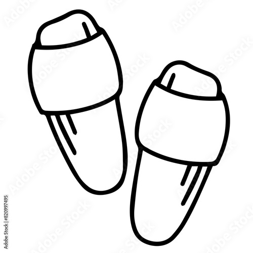 Pantoufles de chambre d'hôtel 