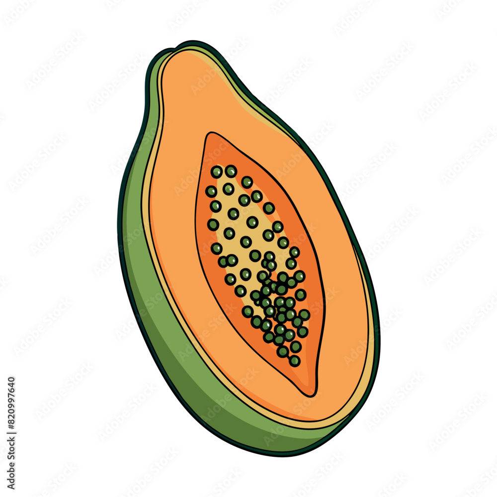 Papaya cartoon vector Illustration flat style artwork concept
Papaya cartoon vector Illustration flat style artwork concept