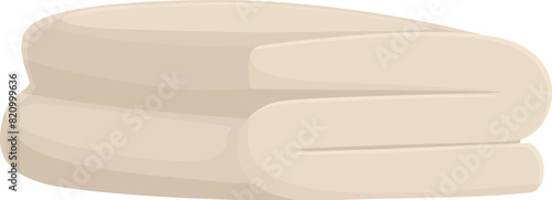 Vector illustration of neatly folded beige towels, a musthave bathroom essential made of soft and absorbent cotton terry fabric