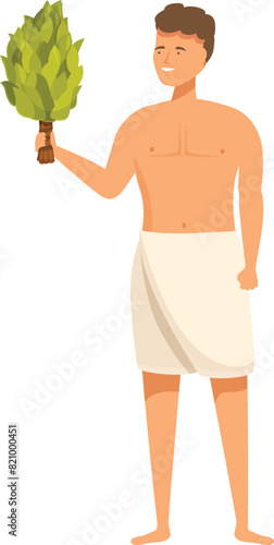 Man holding a leaf in his hand