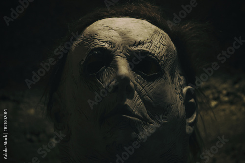 Schilderij op canvas Horror scene of creepy boogieman face