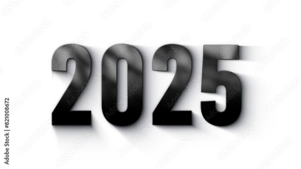 Fiery congratulations on the New Year 2025, alpha channel Fiery congratulations on the New Year 2025, alpha channel