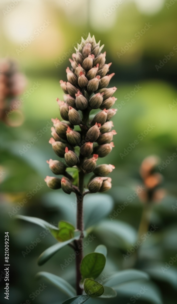 Close-up of flower buds on plant at park Close-up of flower buds on plant at park