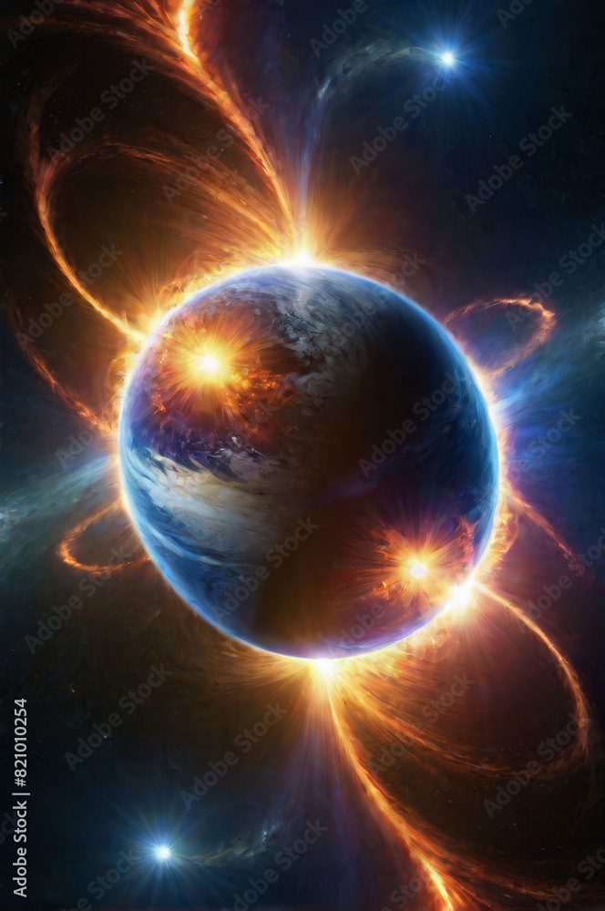 A cosmic galaxy. The big bang. A cosmic galaxy. The big bang.
