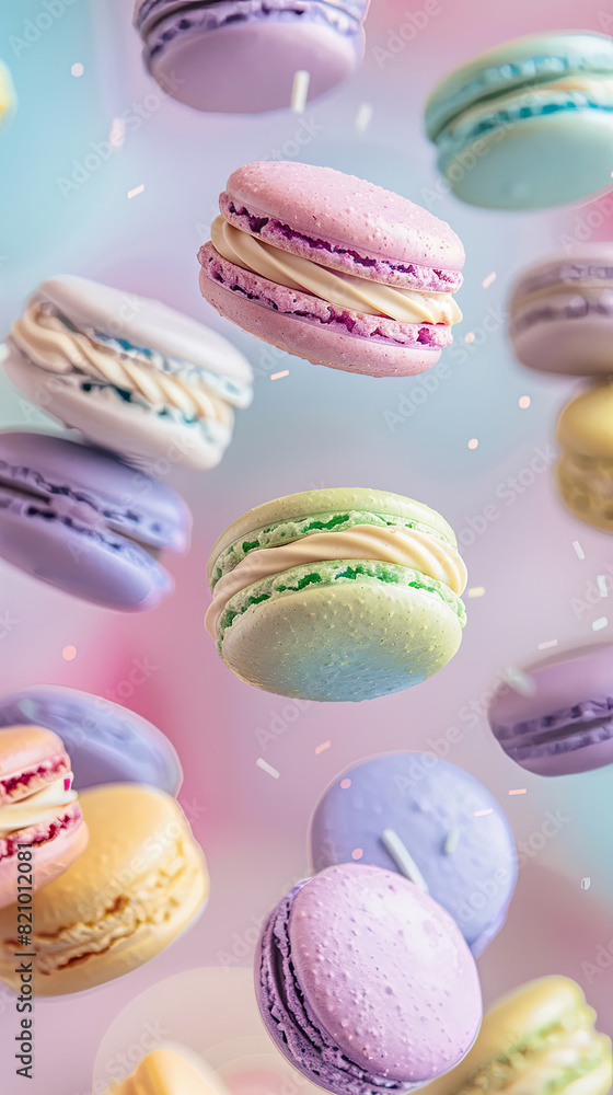 Obraz premium colorful macaroons background
