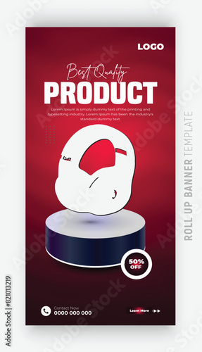 New wireless headphone sale template design for digital marketing and Modern headphone
brand promotion