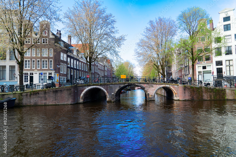 Fototapeta premium Houses of Amstardam, Netherlands