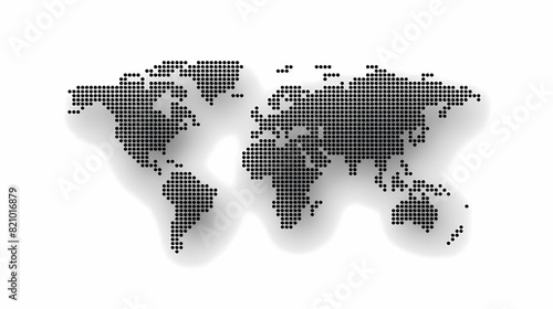 Dotted world map color world map Vector design illustration