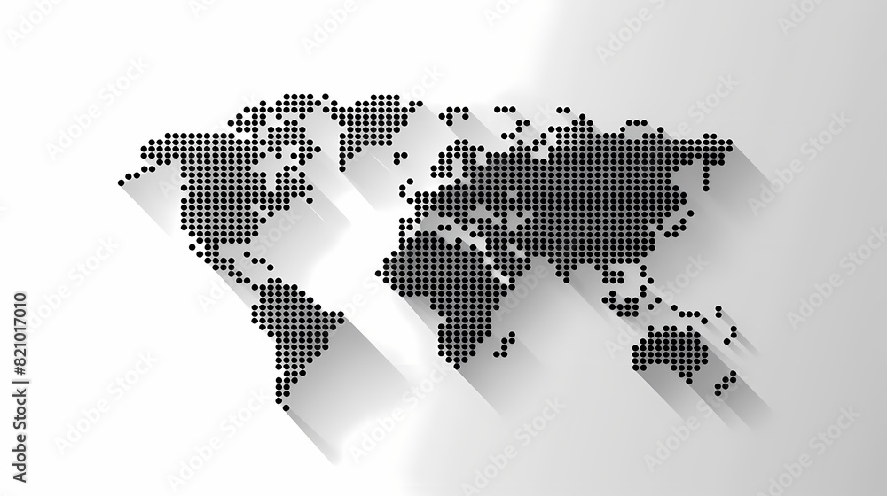 Obraz premium Dotted world map,color world map,Vector design illustration