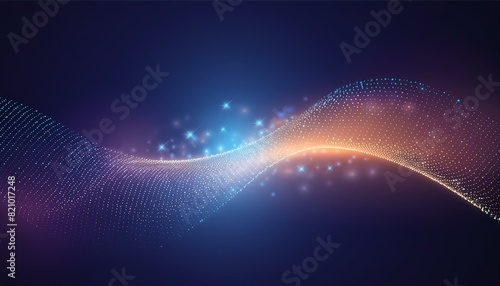 Abstract digital technology representation for networks, communication and cyber applications - Blank space on top with image on bottom