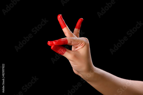  kathak mudra,beautiful hand or mudras in Indian classical dance foam kathak on black backgraund isolated