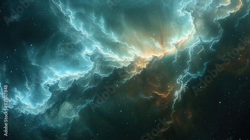 space nebula background.illustration stock image