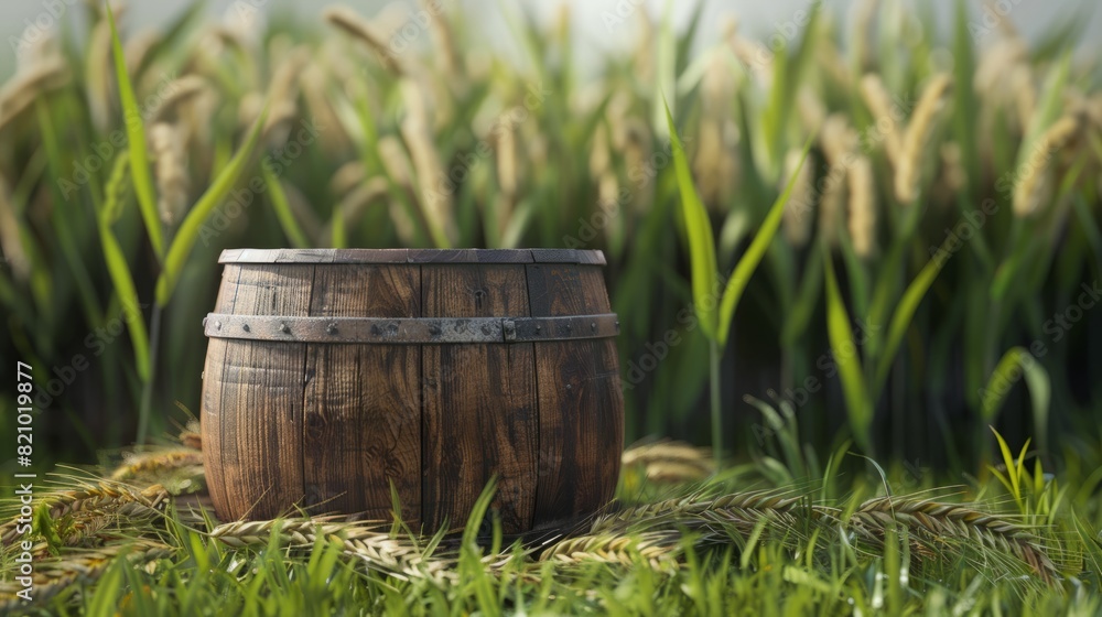 beers day background concept with malt plantation beers day background concept with malt plantation