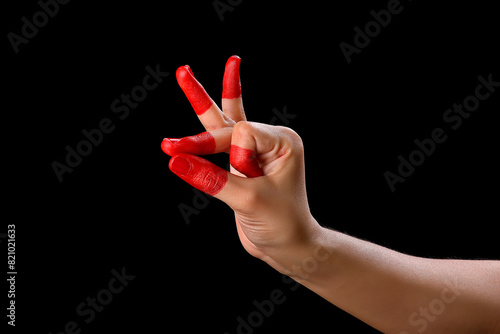  kathak mudra,beautiful hand or mudras in Indian classical dance foam kathak on black backgraund isolated