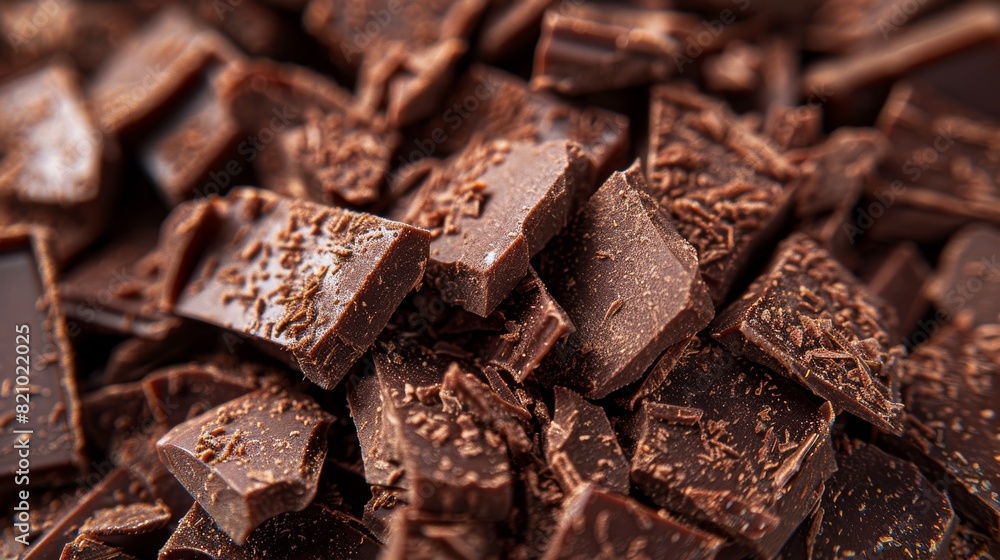 Broken bars dark chocolate background, dessert food Broken bars dark chocolate background, dessert food
