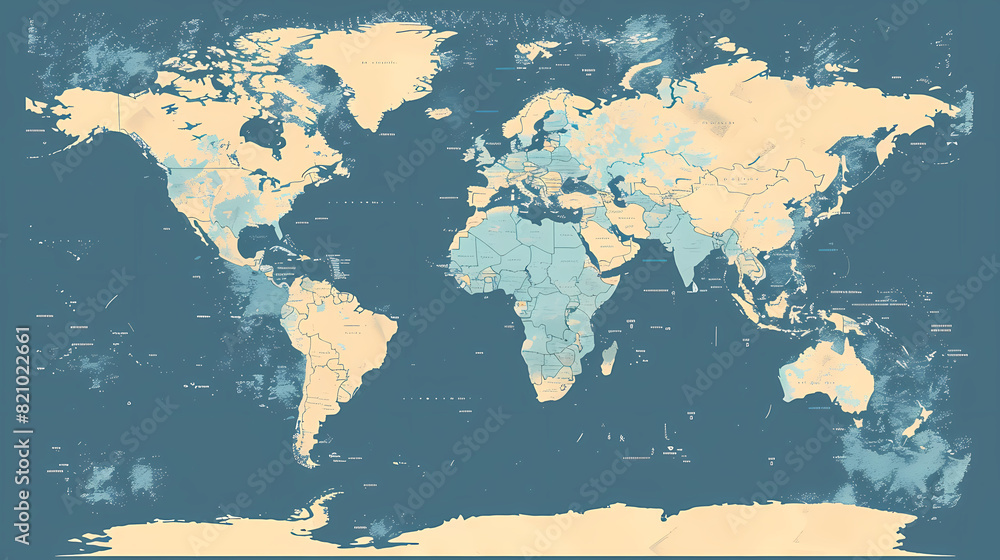 Fototapeta premium Dotted world map,color world map,Vector design illustration