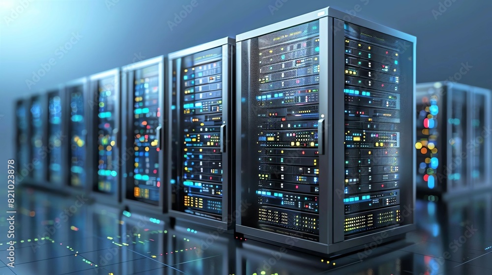 VPS Hosting A 3D diagram of a server split into several virtual serversDedicated Hosting A 3D dedicated server with a single website icon, indicating exclusive use VPS Hosting A 3D diagram of a server split into several virtual serversDedicated Hosting A 3D dedicated server with a single website icon, indicating exclusive use