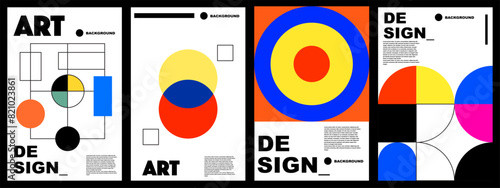 bauhaus design for background, banner, poster, template, brochure, flyer, template, etc