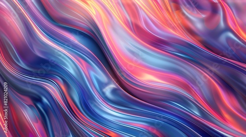 abstract multi-colored wave pattern that is shiny and flowing in a modern style 