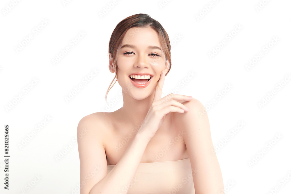 Beautiful young asian woman with clean fresh skin on white background, Face care, Facial treatment, Cosmetology, beauty and spa, Asian women portrait. Beautiful young asian woman with clean fresh skin on white background, Face care, Facial treatment, Cosmetology, beauty and spa, Asian women portrait.
