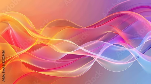 abstract multi-colored wave pattern that is shiny and flowing in a modern style 