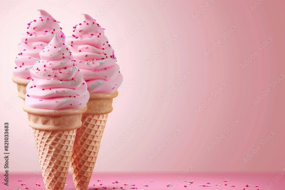 Ice Cream Day Poster design background - generative ai Ice Cream Day Poster design background - generative ai
