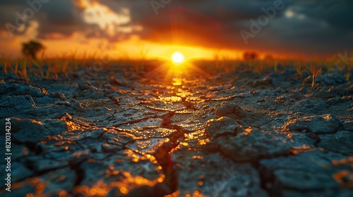 Unbridled business and finance have ravaged Earth's resources, leading to global warming and resource depletion, threatening its future stability..stock photo photo