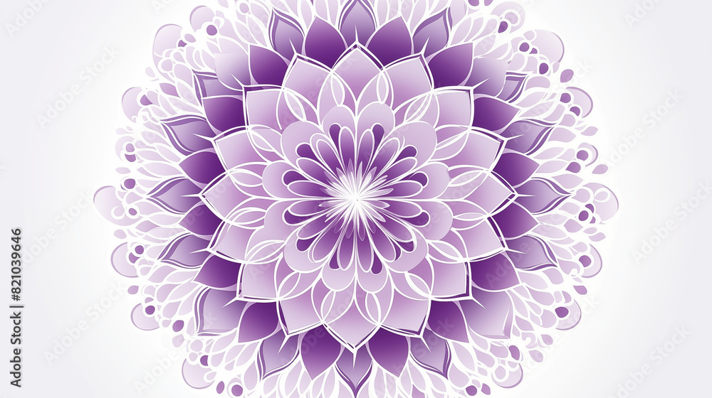 Obraz premium Abstract Image, Floral Oriental Mandala, Pattern Style Texture, Wallpaper, Background, Cell Phone and Smartphone Case, Computer Screen, Cellphone and Smartphone Screen, 16:9 Format - PNG