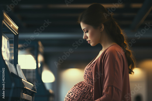 Serene Pregnant Woman Enjoying Peaceful Moment Alone