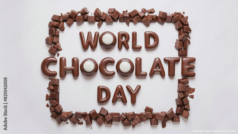 World chocolate day vector illustration handwritten design for posters World chocolate day vector illustration handwritten design for posters