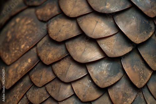 Wallpaper Mural A close-up photo of pangolin scales. Horizontal. Space for copy. Torontodigital.ca