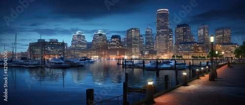 Twilight Marina: Urban Waterfront Elegance