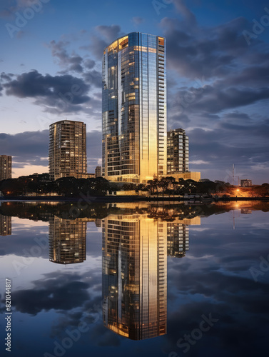 Urban Twilight: Reflective Elegance in the City