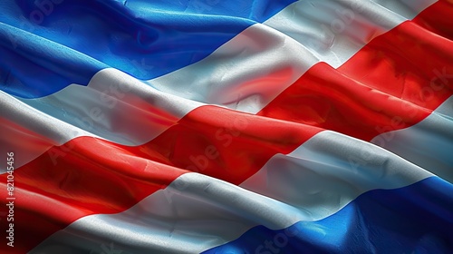 flag of costa rica blowing in the wind full page costa rican flying flag .stock photo