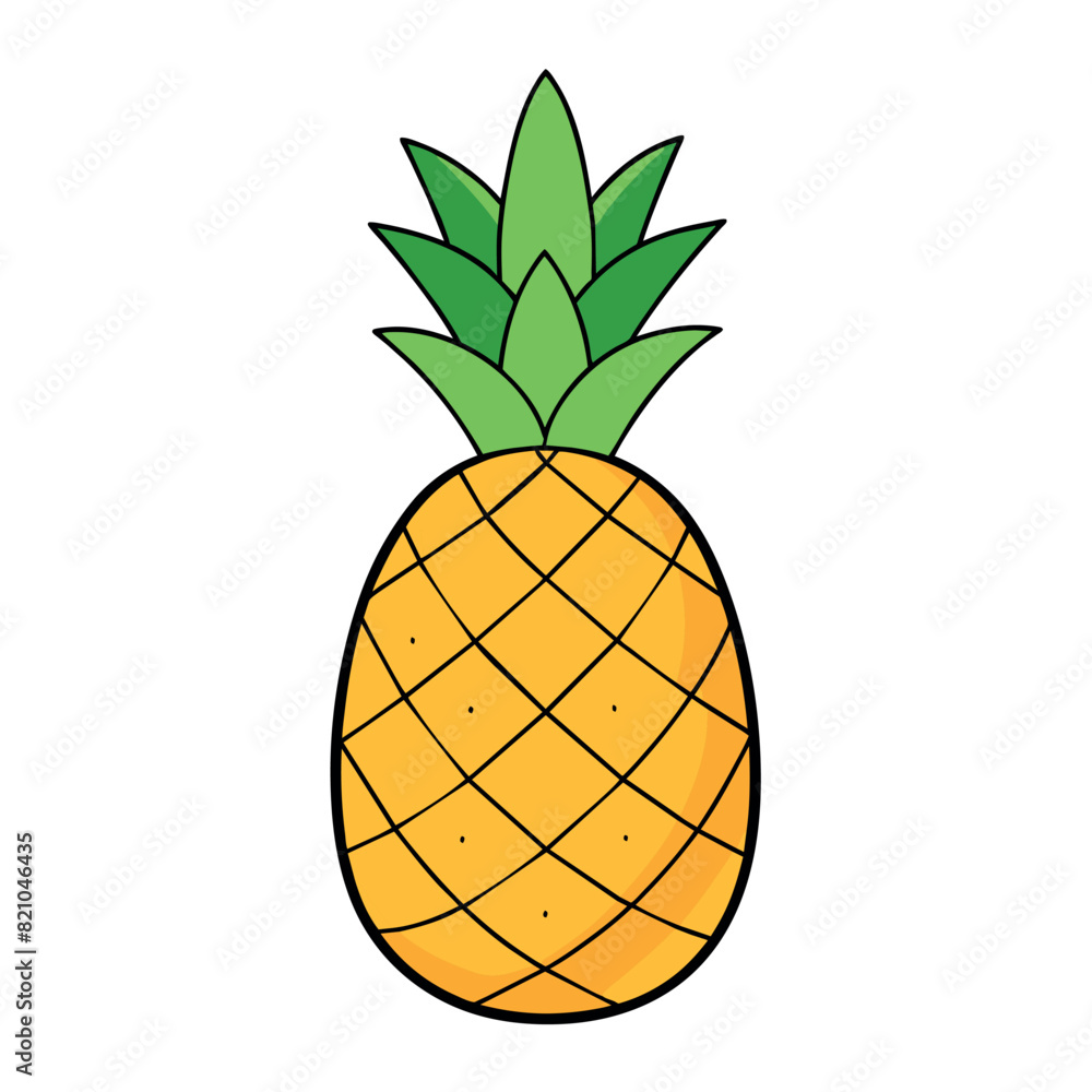 Pineapple cartoon vector Illustration flat style artwork concept
Pineapple cartoon vector Illustration flat style artwork concept