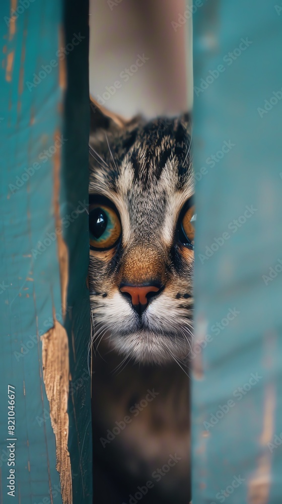 Φωτογραφία Curiosity killed the cat Depict someone getting into trouble due to excessive cu