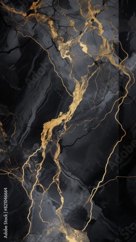 black and golden marble background with smudge grey effect abstract background