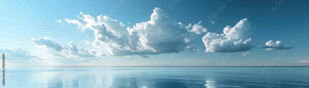 Ocean and clouds landscape.