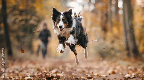 Dog with two masters  means being opportunistic photo