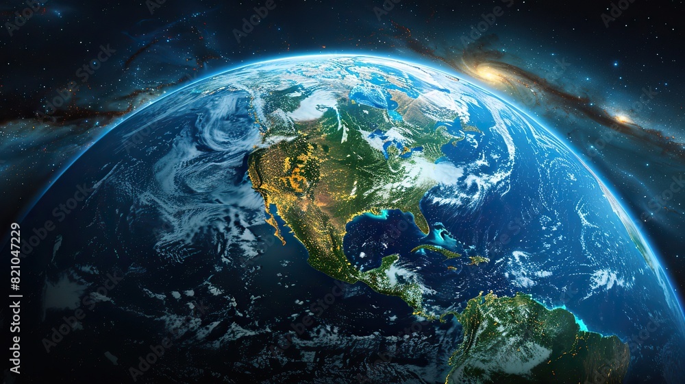 physical map of planet earth focused on north america usa canada mexico and central america elements of this image furnished .stock photo