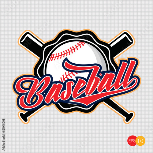 Baseball logo design, Baseball tournament logo sport for your team