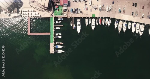 Odessa aerial view of yacht club on a sunny day