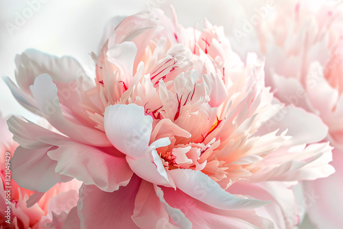 close up of peony flower in the garden