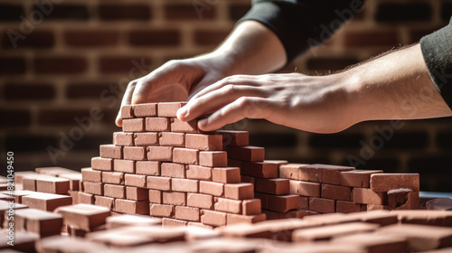 Hand Crafting a Miniature Brick Pyramid Structure