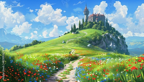 A delightful 2D character illustration of a watermelon with a surprised 