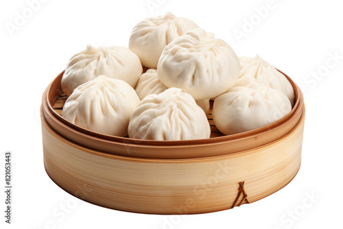 Authentic Traditional Bao Buns Isolated on Transparent Background PNG